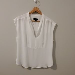 J.Crew sleeveless dress shirt, white